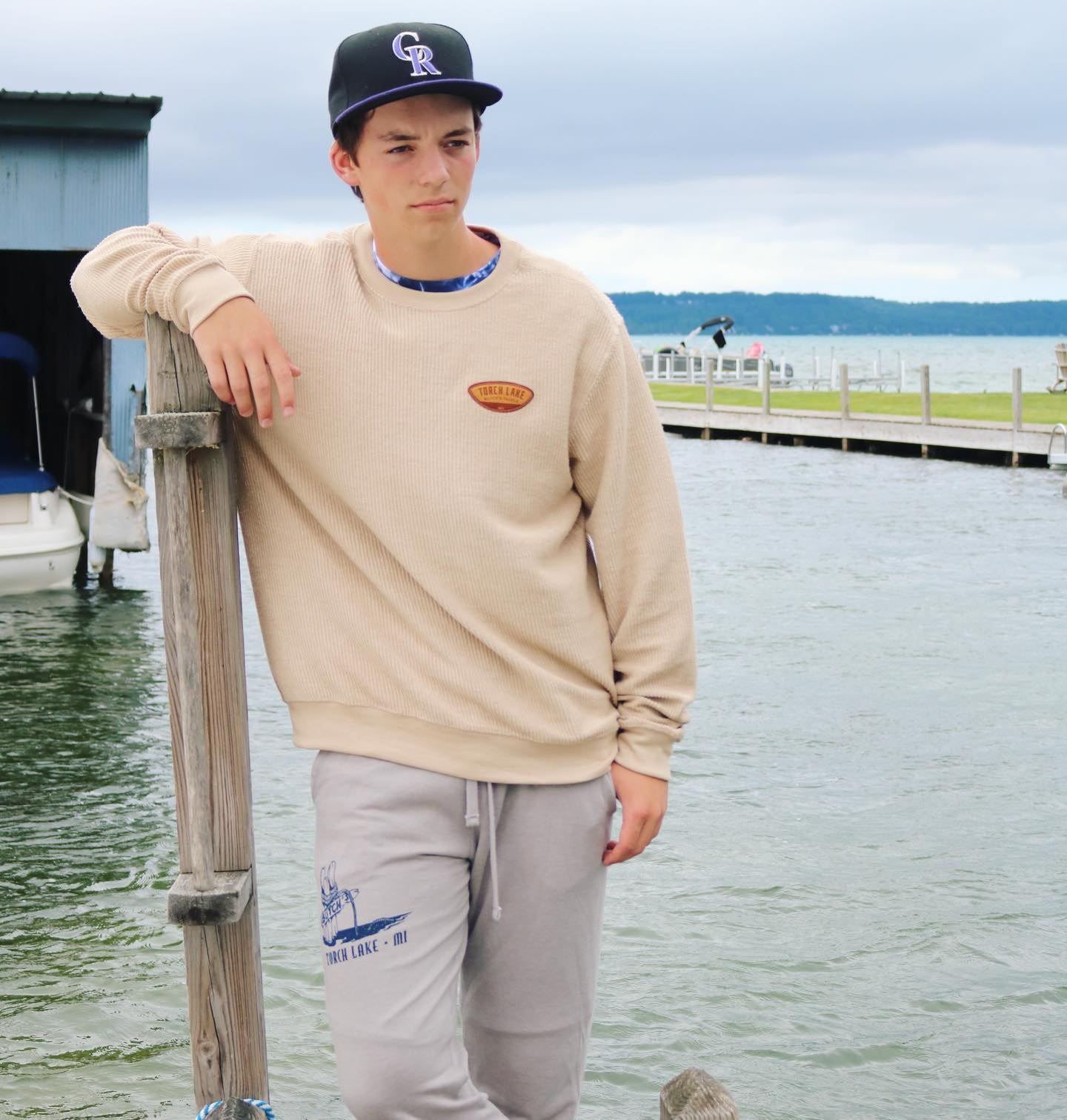 Torch Lake Coordinates Pullover